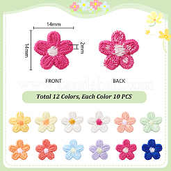 120 шт. 12-х цветные полиэстеровые нашивки на одежду&nbsp;DIY-PH0033-87