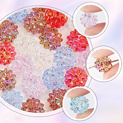 80 шт. переливающиеся акриловые бусины с УФ-покрытием MACR-SC0001-15