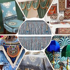 4 м полиэстеровая бахрома с кисточками DIY-OC0013-37B