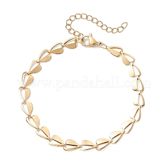 2 шт. Браслет-цепочка в форме сердца из нержавеющей стали 304&nbsp;BJEW-JB13368