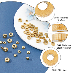 48 шт. 6 бусины из нержавеющей стали 304 STAS-FH0001-94