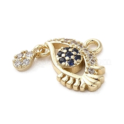 Латунные микропаве прозрачные подвески с фианитом&nbsp;KK-M275-47G