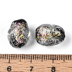 Нити из фольгированных бусин лэмпворк ручной работы&nbsp;FOIL-T008-07B