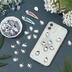 250 шт. имитация тайваньских граненых каплевидных акриловых стразов с плоской задней частью кабошоны GACR-FG0001-06