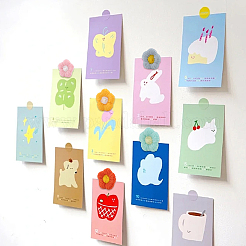 60 шт. кнопки-цветы из полиэстера и сплава&nbsp;AJEW-SC0031-46