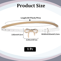 Ремни-цепочки из искусственной кожи с бантом из сплава для женщин&nbsp;AJEW-WH20019-67G-02