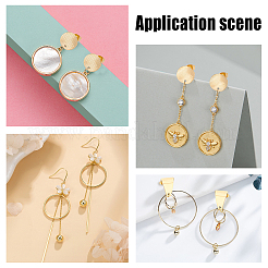 24 шт. плоская круглая и трапециевидная фурнитура для сережек-гвоздиков из нержавеющей стали 304 STAS-UN0027-44