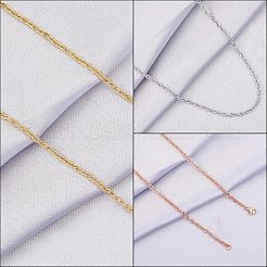 PVD вакуумное покрытие классическая простая 304 нержавеющая сталь мужская женская кабельная цепочка для ожерелья STAS-UN0005-34