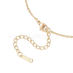 Женское ожерелье-цепочка из нержавеющей стали 304 с подвеской в виде морской звезды из латуни и эмали NJEW-JN05385