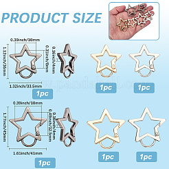 6шт 6 стиля пружинные кольца из цинкового сплава&nbsp;FIND-SP0003-80