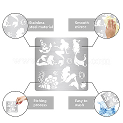 Трафареты для штампов из нержавеющей стали DIY-WH0238-132
