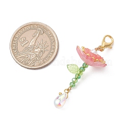 Декоративные подвески из гальванизированного стекла и акрила.&nbsp;HJEW-JM04747