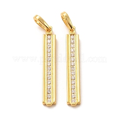 Латунные микропаве прозрачные подвески с фианитом X-ZIRC-P086-18G