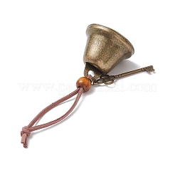 Железный колокольчик и тибетский стиль сплава подвеска ключ украшения HJEW-JM03367