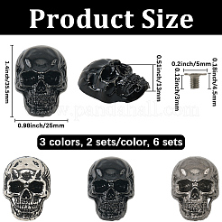 6 шт. 3-х цветные декоративные заклепки из сплава&nbsp;FIND-CY0001-43