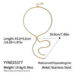 Женские ожерелья с кисточками в форме буквы Y из нержавеющей стали 304&nbsp;YG1121