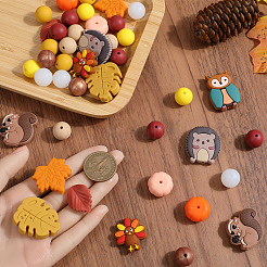 15 стиль День благодарения пищевые экологически чистые силиконовые бусины SIL-SC0002-36