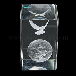 3d стеклянная фигурка животного с лазерной гравировкой&nbsp;DJEW-R013-01A