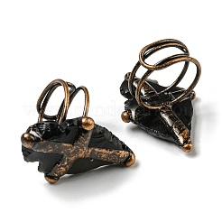 Регулируемое кольцо с крестом из красной меди и олова RJEW-NH0001-01R