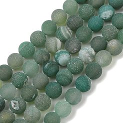 Натуральный druzy агатовые бусы пряди G-NH0024-A08-8mm