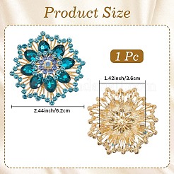 Броши со стразами из цветочного сплава для рюкзака JEWB-WH20011-02E