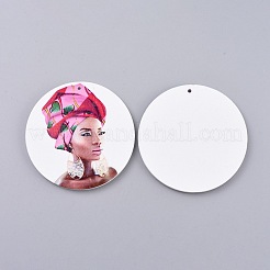 Печатные деревянные большие подвески WOOD-S047-M