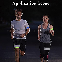 4шт 4-х цветные полиэстеровые светоотражающие браслеты&nbsp;AJEW-CN0005-22