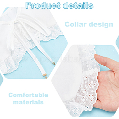 2 шт. 2-х видов съемных вышитых накладных воротников DIY-HY0001-95