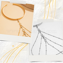 2шт. 2-х цветные браслеты из железа и латуни на плечо&nbsp;BJEW-CY0001-11B