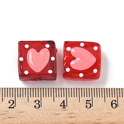 Эмалевые бусины ручной работы в технике лэмпворк LAMP-G147-02F