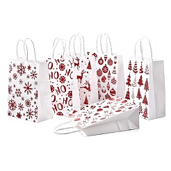 Бумажные сумки-тоут с рождественской тематикой и ручками ABAG-B008-02