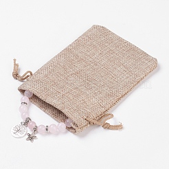 Естественно розовый кварц стрейч браслеты BJEW-JB03772-04