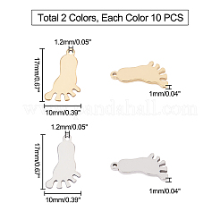 40 шт. подвески из нержавеющей стали 304 двух цветов&nbsp;STAS-UN0028-47