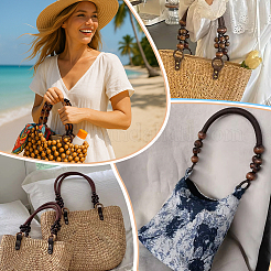 6 шт. ручки для сумки из деревянных рисовых бусин&nbsp;HJEW-PH02166