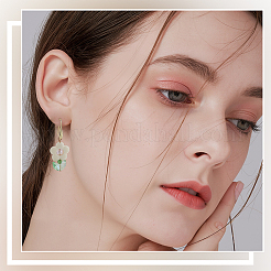 20 пара двухцветных латунных крючков для сережек&nbsp;KK-SC0006-58