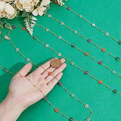 Цепи из латунных цветочных звеньев длиной 2.5 м&nbsp;CHC-PH0001-28