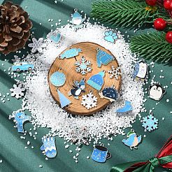 50 шт. 25 стиля подвески из сплава и эмали на зимнюю тематику ENAM-YW0005-59