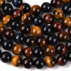 Природных тигровый глаз бисер нитей G-L446-02-8mm