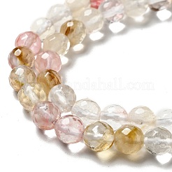 Вишневого кварца стеклянные бусы пряди G-P476-01B-01