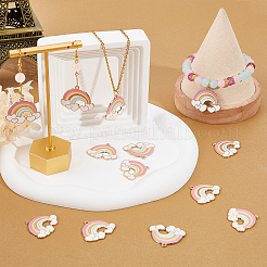 Подвески из эмали из сплава с покрытием 30 шт. ENAM-SC0002-85