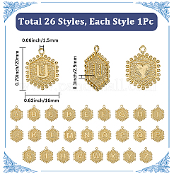 26шт 26 стиля латунные подвески&nbsp;KK-SC0006-20