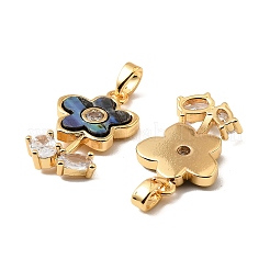 Подвески из латуни с прозрачным фианитом&nbsp;KK-G538-07G