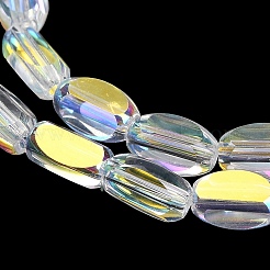 Гальванизируйте прозрачные стеклянные бусины&nbsp;EGLA-H112-01AB-01