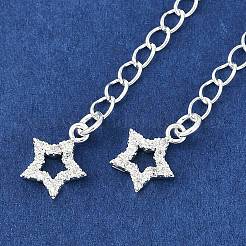 Латунные микро-паве кубические цирконии заканчиваются цепочками KK-U043-02S