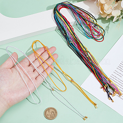 16 шт. 16-цветный нейлоновый витой шнур для изготовления ожерелья-слайдера&nbsp;NJEW-PH01640