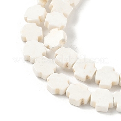 Шестеренка крест натуральный магнезит бусины нити&nbsp;G-N0131-04C