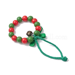 Деревянные бусины рождественский венок подвеска украшение&nbsp;HJEW-JM03829-02