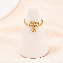 Открытые кольца-манжеты из нержавеющей стали 304 с микропаве из кубического циркония&nbsp;RJEW-D336-01G-04