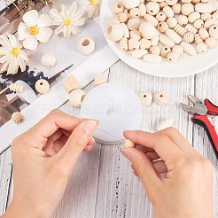 Незавершенные бусы из натурального дерева WOOD-PH0008-86