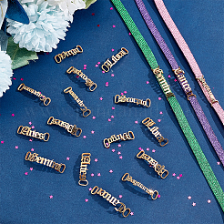 14 шт. 7 стиля созвездий тема 201 нержавеющая сталь шнурки для обуви украшения AJEW-PH0011-22